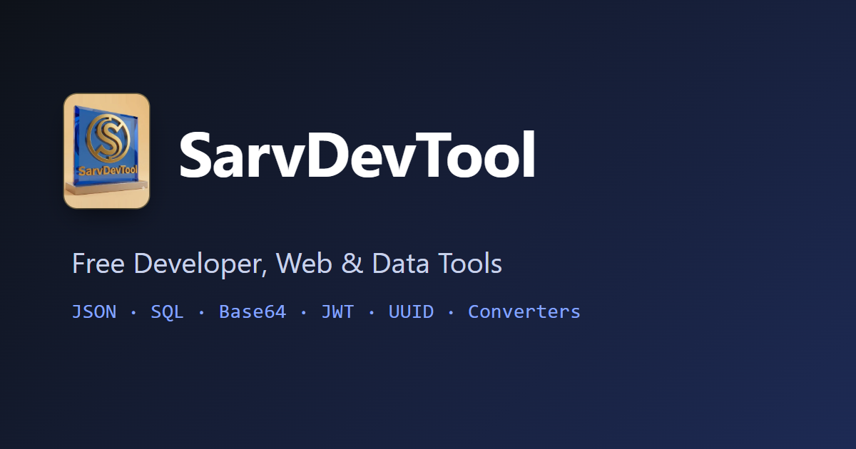 GUID Generator – Create GUIDs for C# & SQL Server | SarvDevTool
